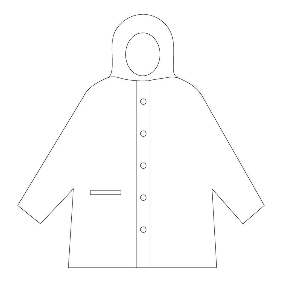 Raincoat icon vector