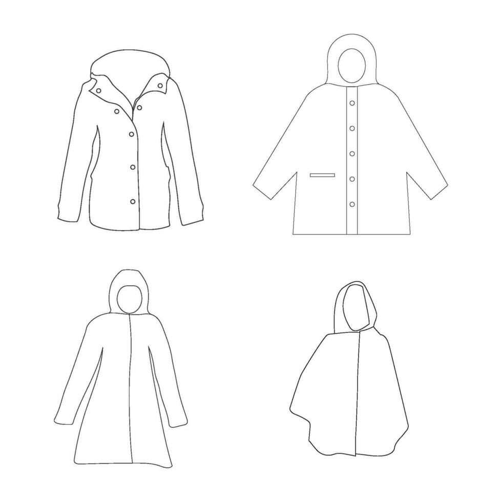 Raincoat icon vector