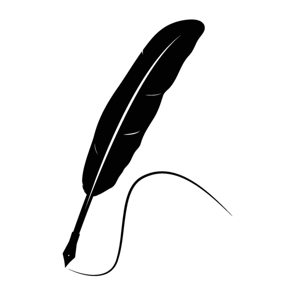 Quill pen logo vector