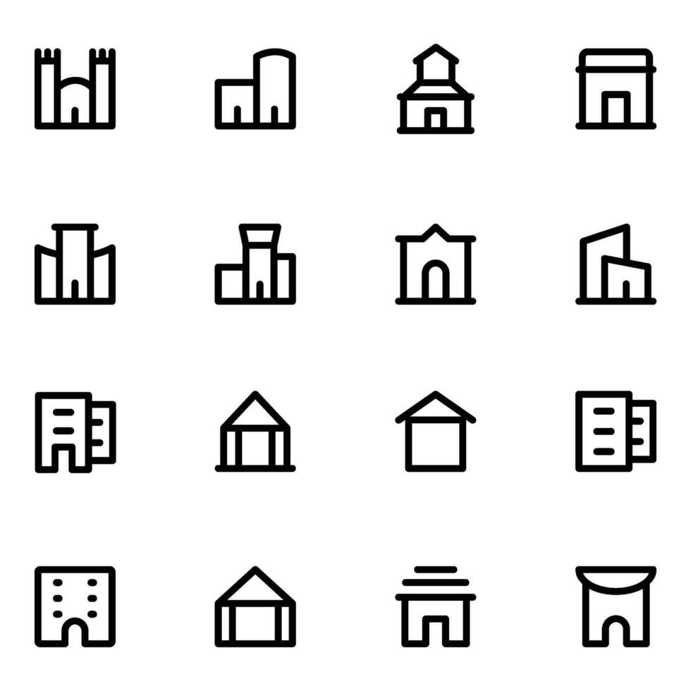 Housing and Industrial Building Icon vector