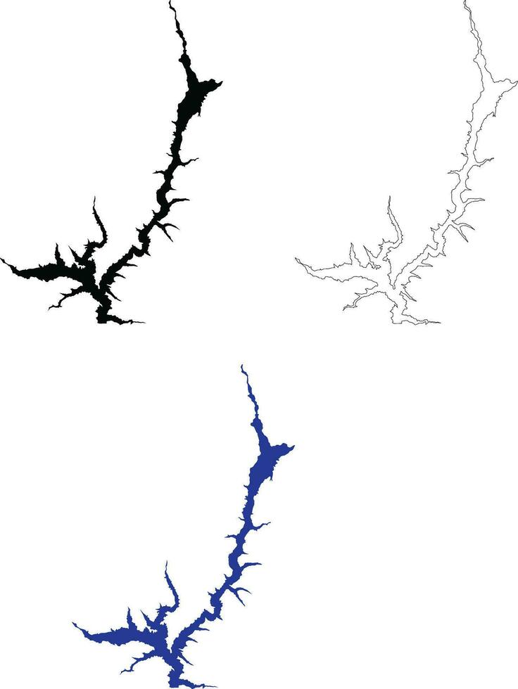 trinidad lago California mapa. trinidad lago. plano estilo. vector