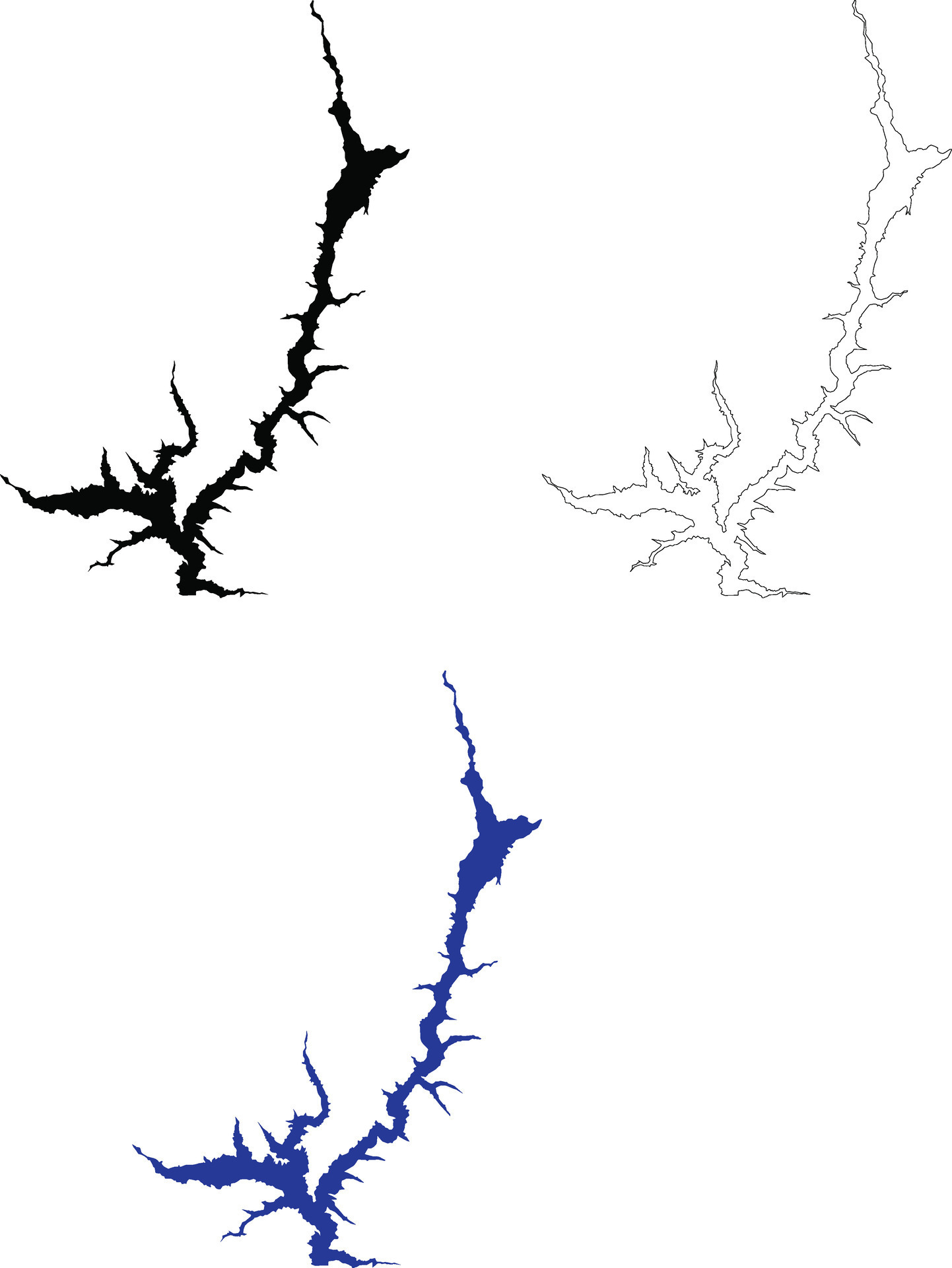 Trinity Lake California Map. Trinity Lake. flat style. 34854984 Vector