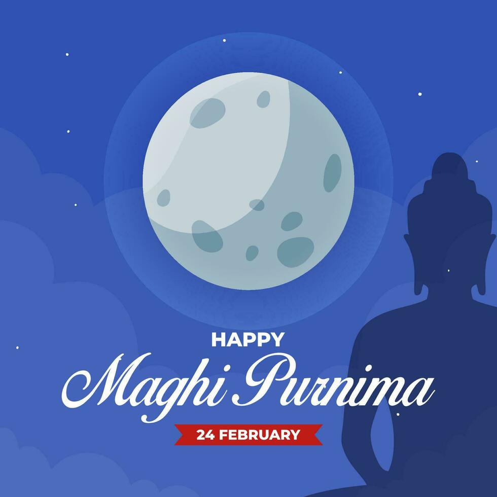 contento maghi purnima día. el día de Bangladesh ilustración vector antecedentes. vector eps 10