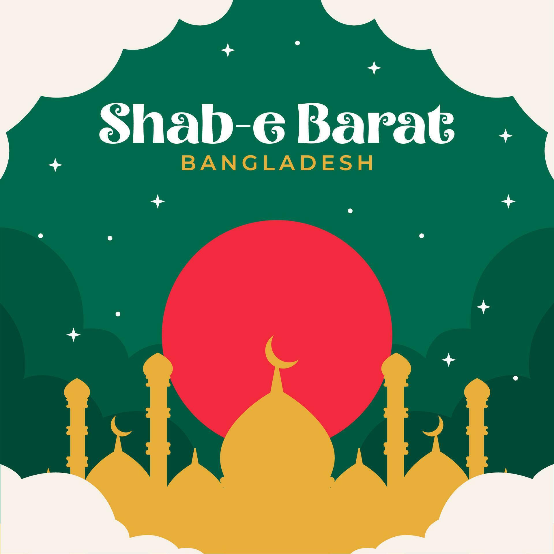 Happy Shabe Barat Day. The Day of Bangladesh illustration vector