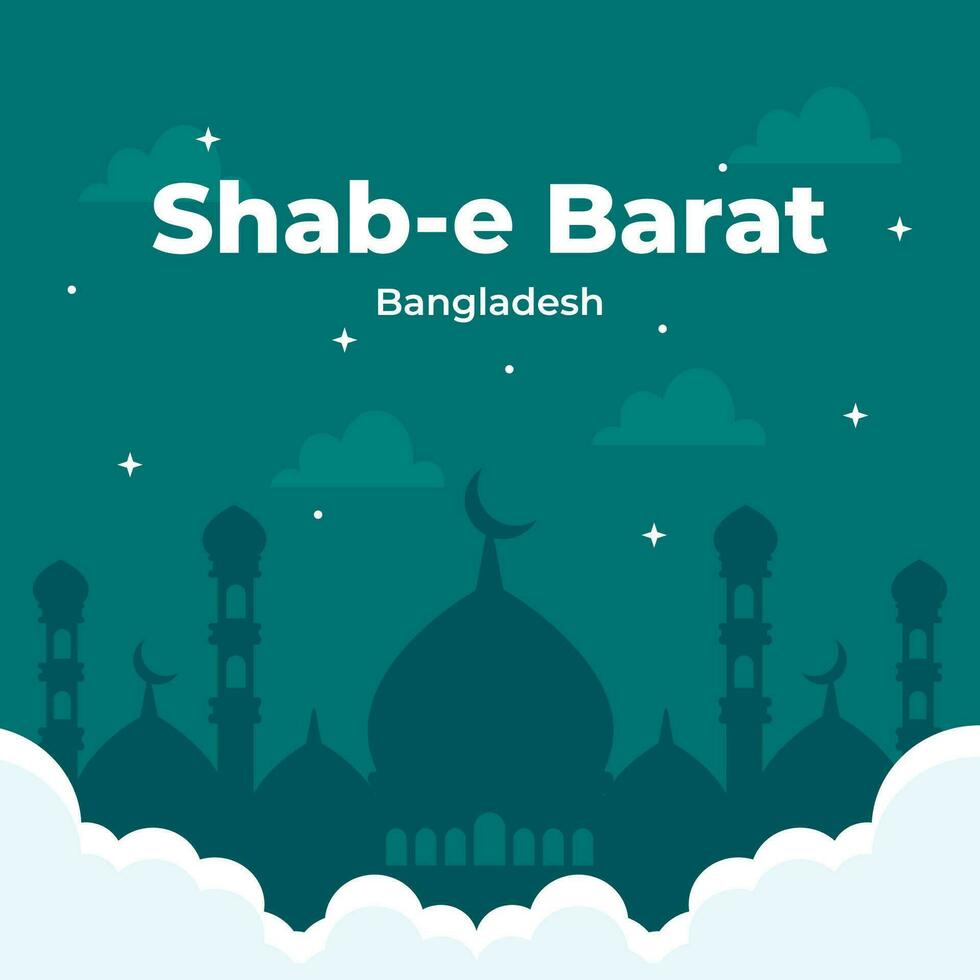 contento shab-e barrat día. el día de Bangladesh ilustración vector antecedentes. vector eps 10