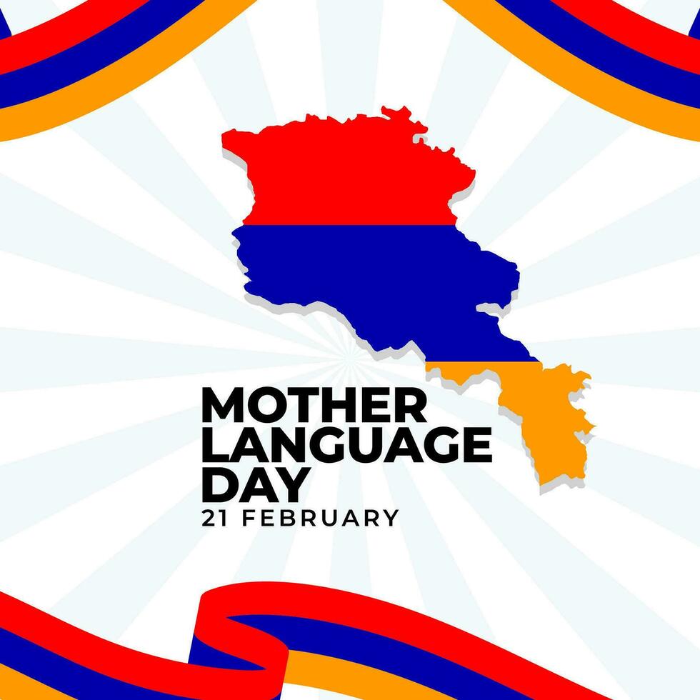 Mother Language Day. The Day of Armenia illustration vector background. Vector eps 10