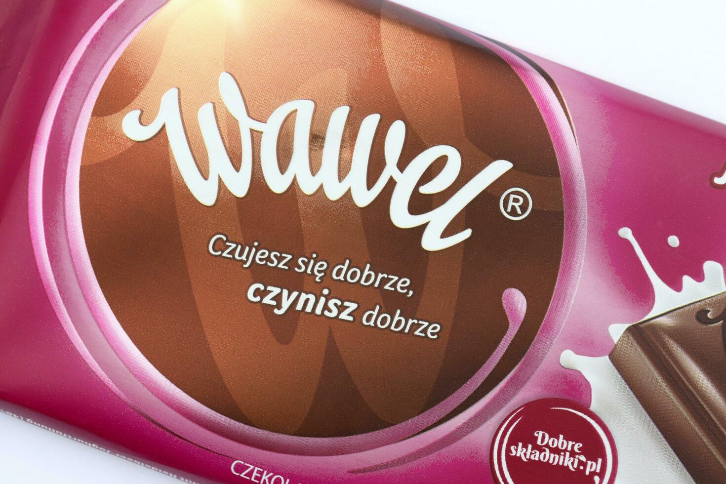 KHARKOV, UKRAINE - JANUARY 3, 2021 Wawel chocolate production. Wawel is polish confectionery company producing chocolates and snacks founded in 1898 in Krakow, Poland photo