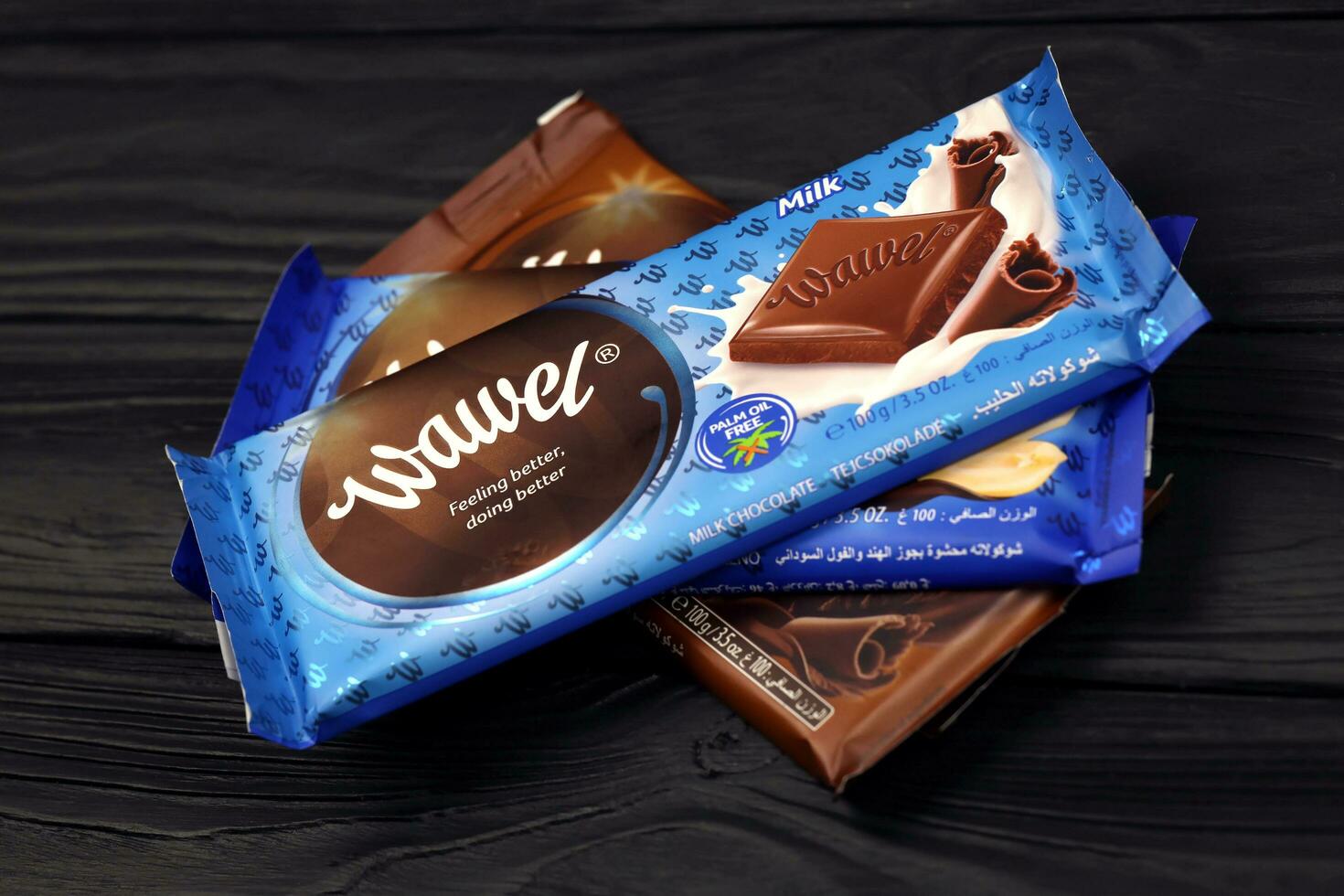 KHARKOV, UKRAINE - JANUARY 3, 2021 Wawel chocolate production. Wawel is polish confectionery company producing chocolates and snacks founded in 1898 in Krakow, Poland photo