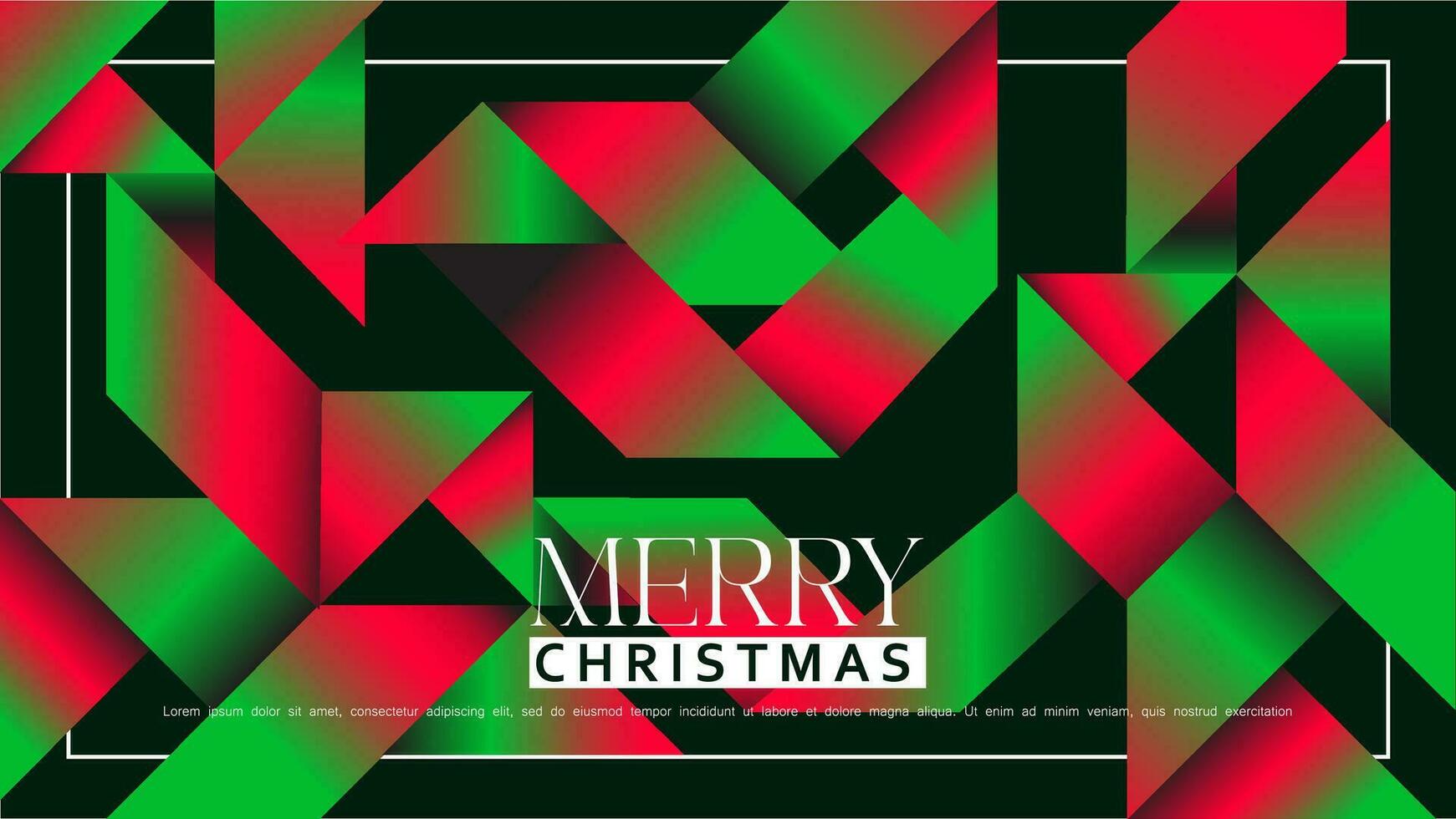 Christmas background gradient abstract origami style. greeting card design. decorative wallpaper. vector illustration