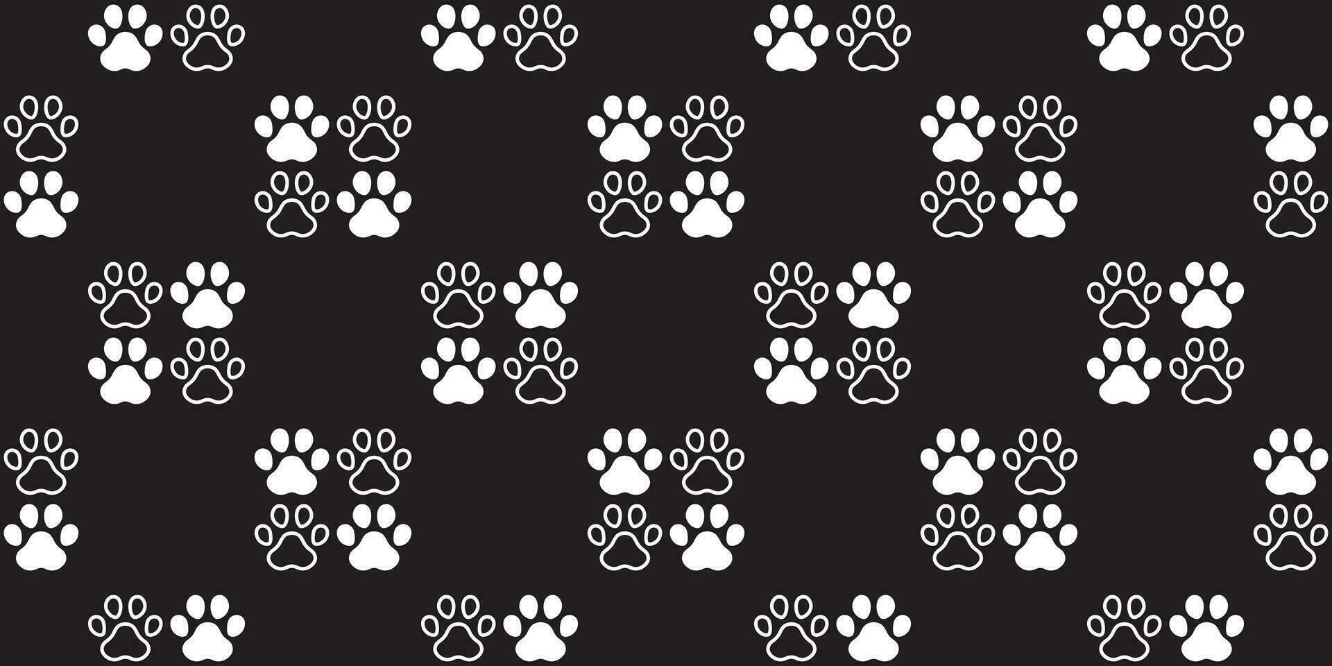 dog paw seamless pattern footprint vector french bulldog icon scarf isolated cartoon repeat wallpaper tile background illustration black doodle design