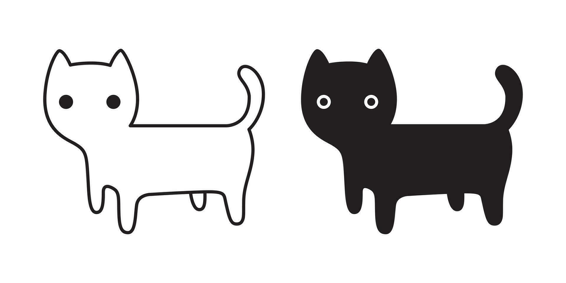 gato vector icono gatito calicó logo símbolo dibujos animados personaje ilustración garabatear diseño