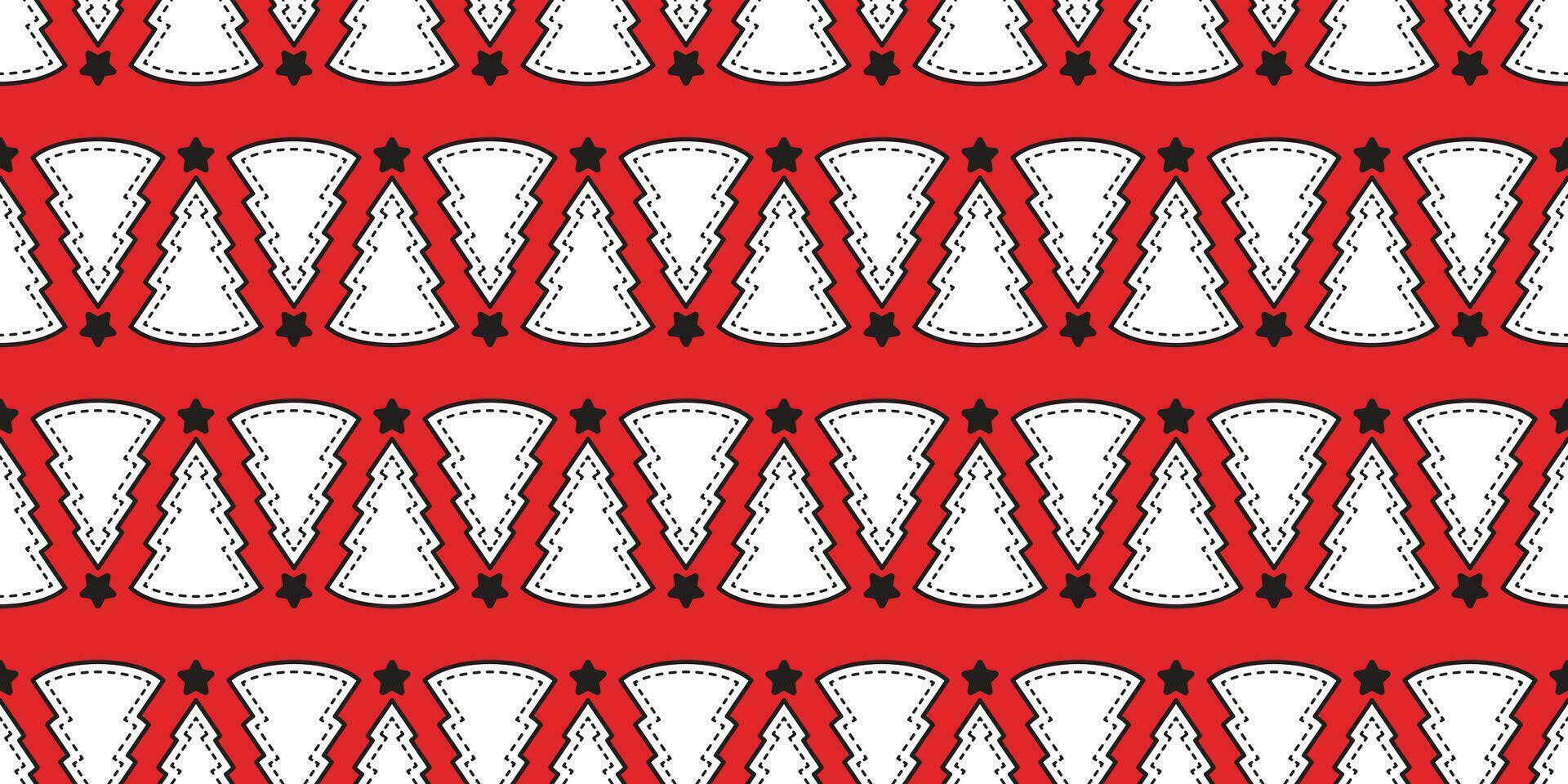 christmas tree seamless pattern vector Santa Claus star wood forest scarf isolated cartoon tile wallpaper repeat background illustration doodle design