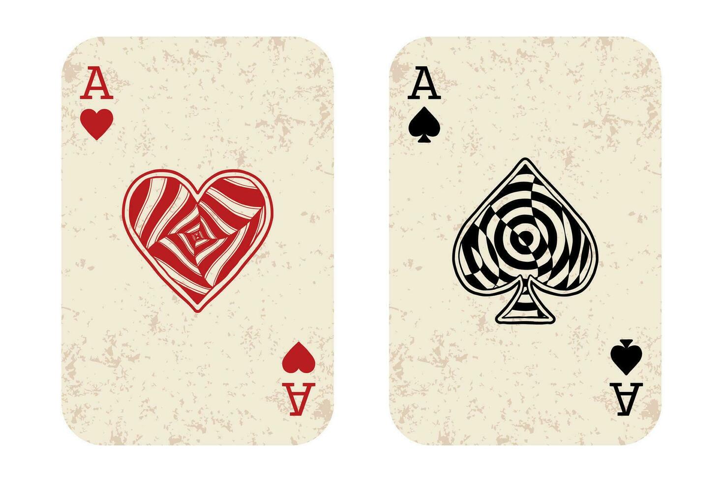 Ace of hearts and spades vector design