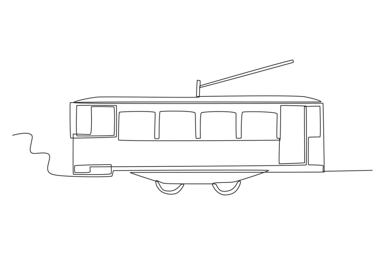 A train side view vector