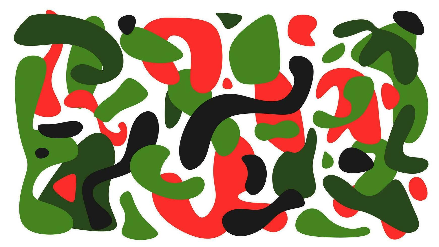colorful abstract background of doodle liquid shape. horizontal pattern. vector flat illustration.