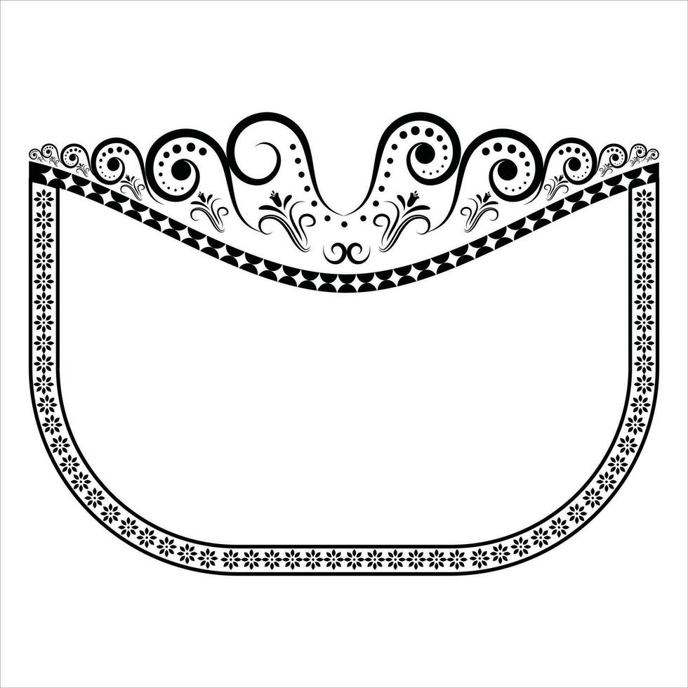 Frame box wedding clipart black and white vector