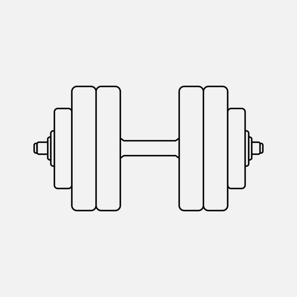 Vector dumbbells icon on white background