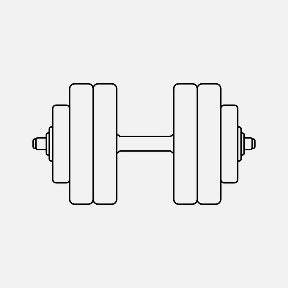 Vector dumbbells icon on white background