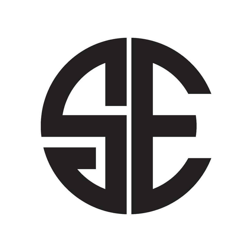 SE letter logo vector