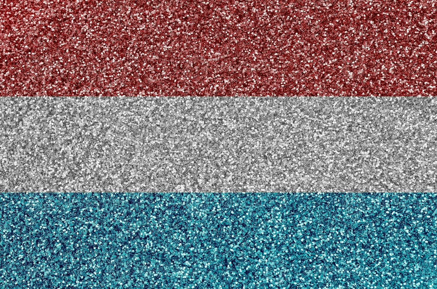 Luxembourg flag depicted on many small shiny sequins. Colorful festival background for party photo