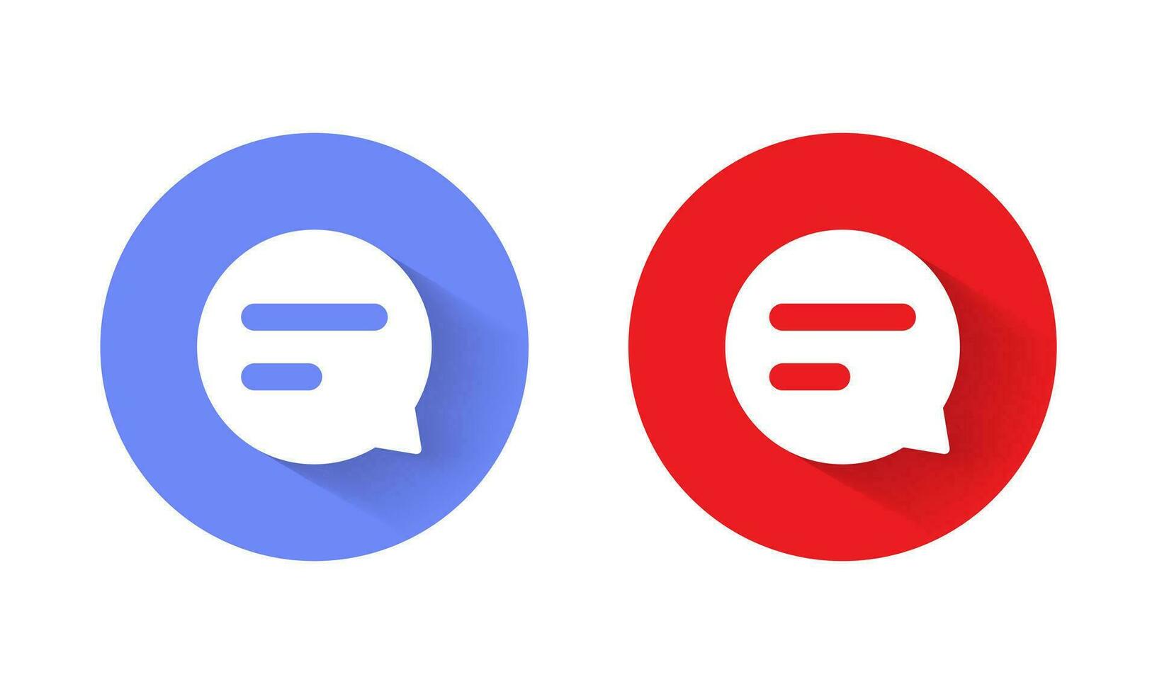 Chat, speech bubble message icon vector in flat style