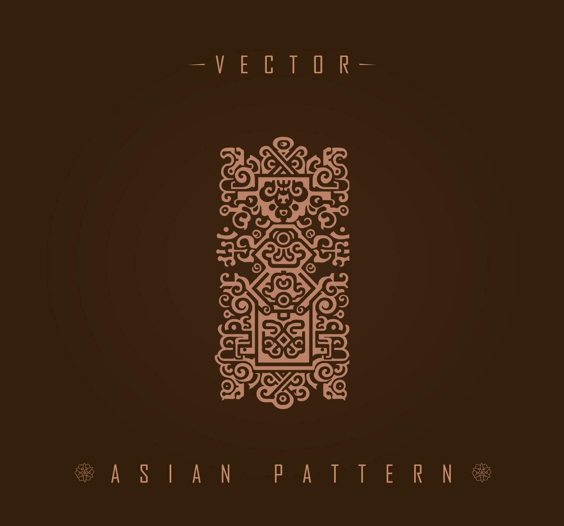 Complex Traditional Asian Rectangular Pattern 34856547 Vector Art at ...