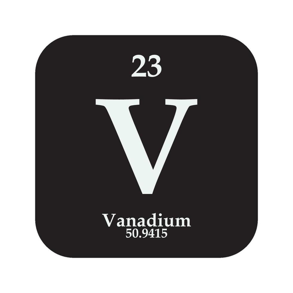 Vanadium chemistry icon vector