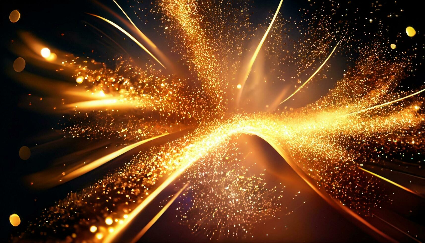 Ai Generated Abstract Glittering Gold With Bokeh Effect Background Ai Generated Abstract Glittering Gold With Bokeh Effect Background