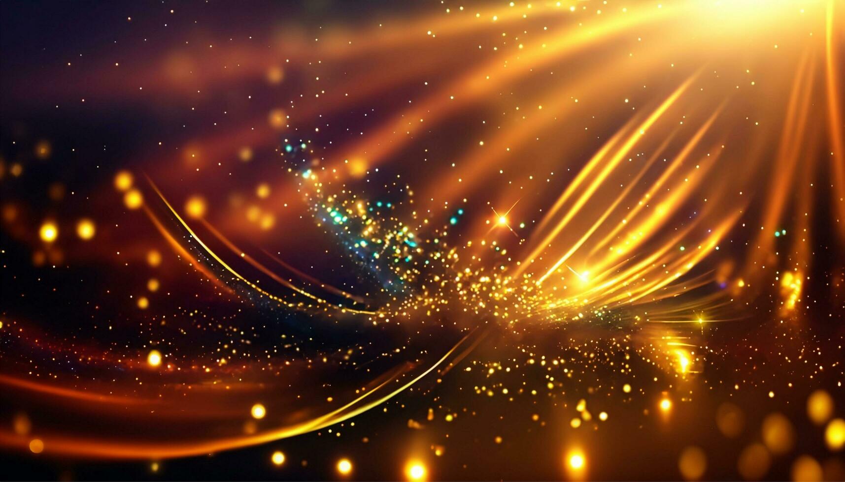 AI generated Abstract Glittering Gold With Bokeh Effect Background photo