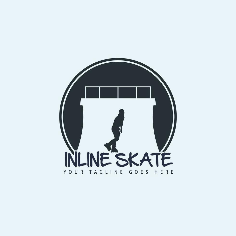 inline skating logo vector