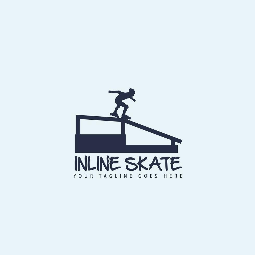 inline skating logo vector