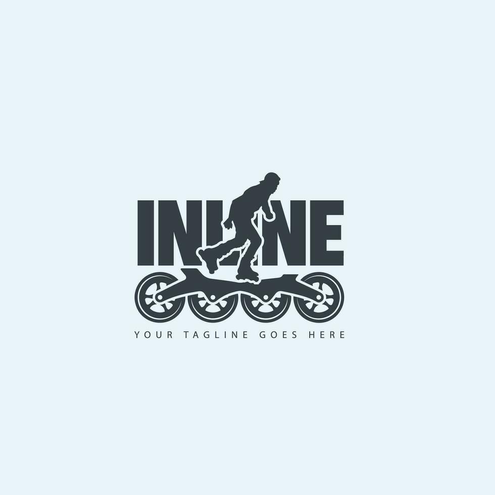 inline skating logo vector