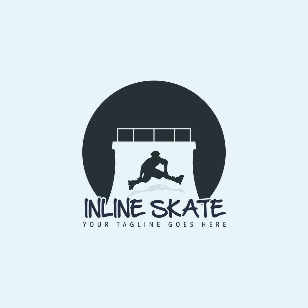 en línea Patinaje logo vector