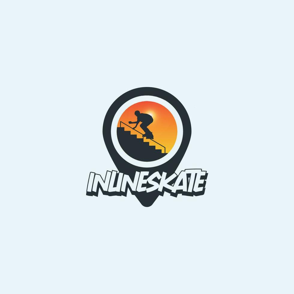 inline skating logo vector