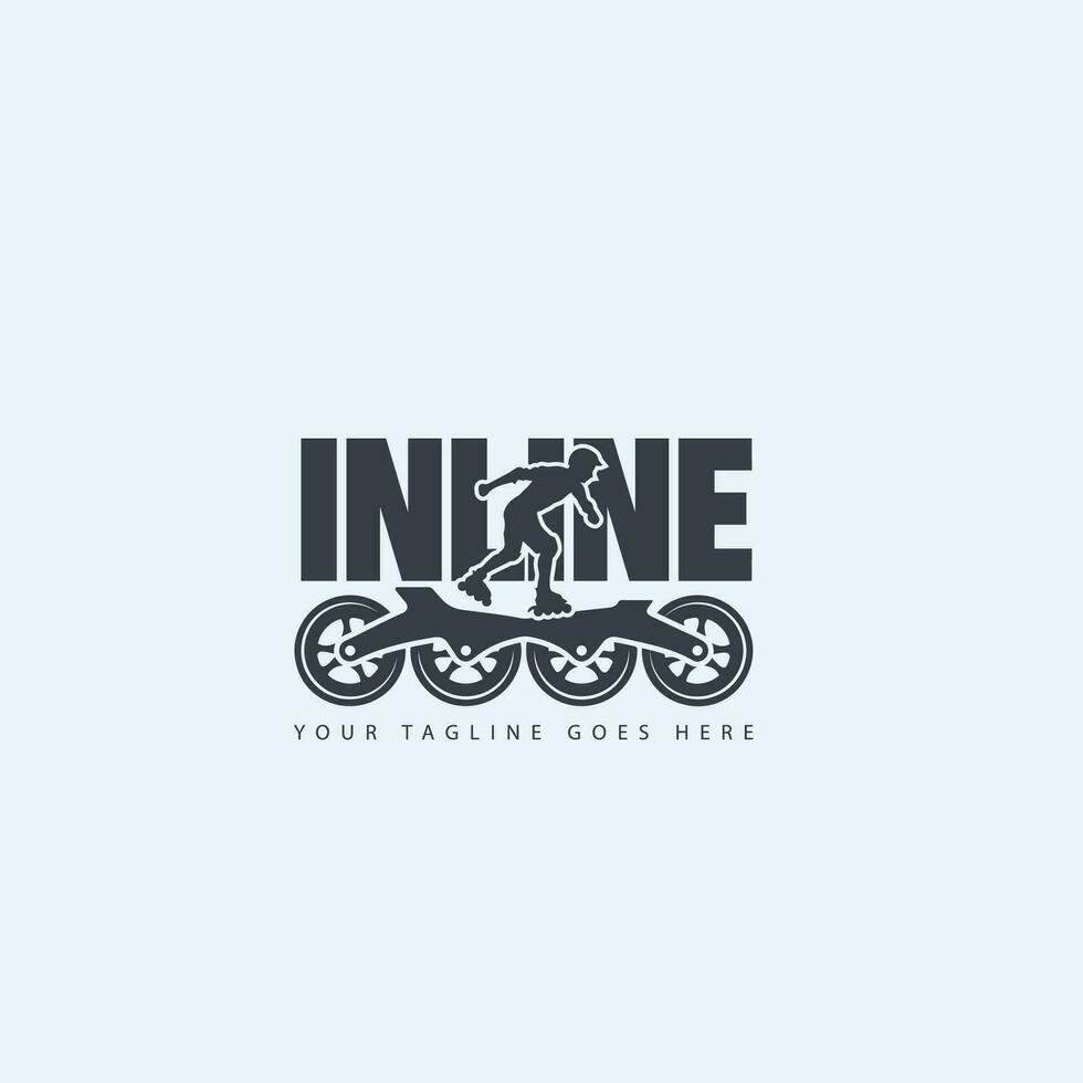 inline skating logo vector