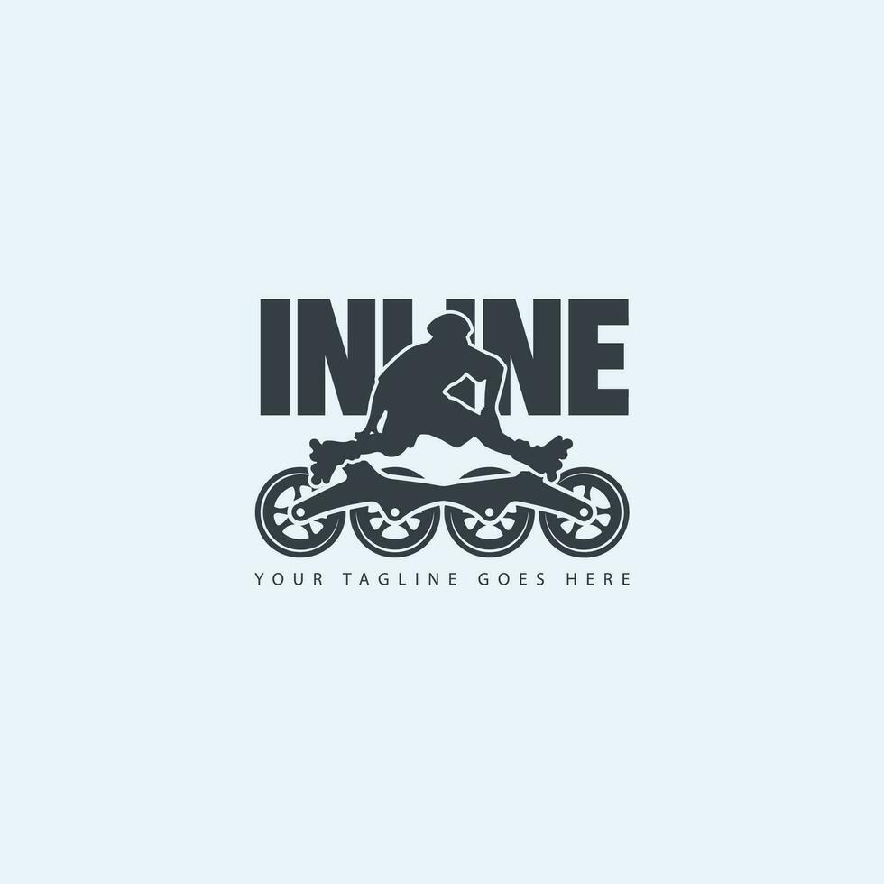 inline skating logo vector