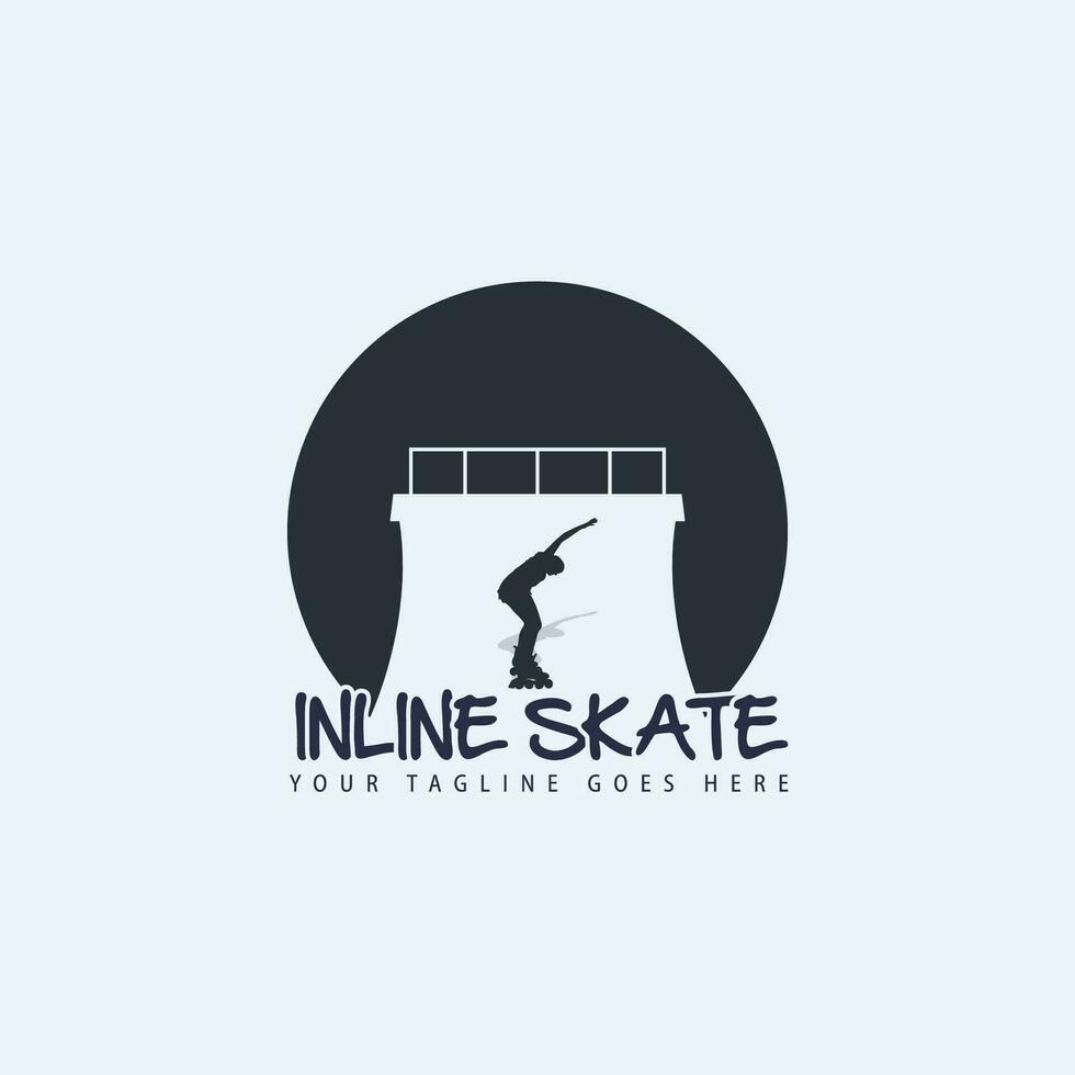 en línea Patinaje logo vector