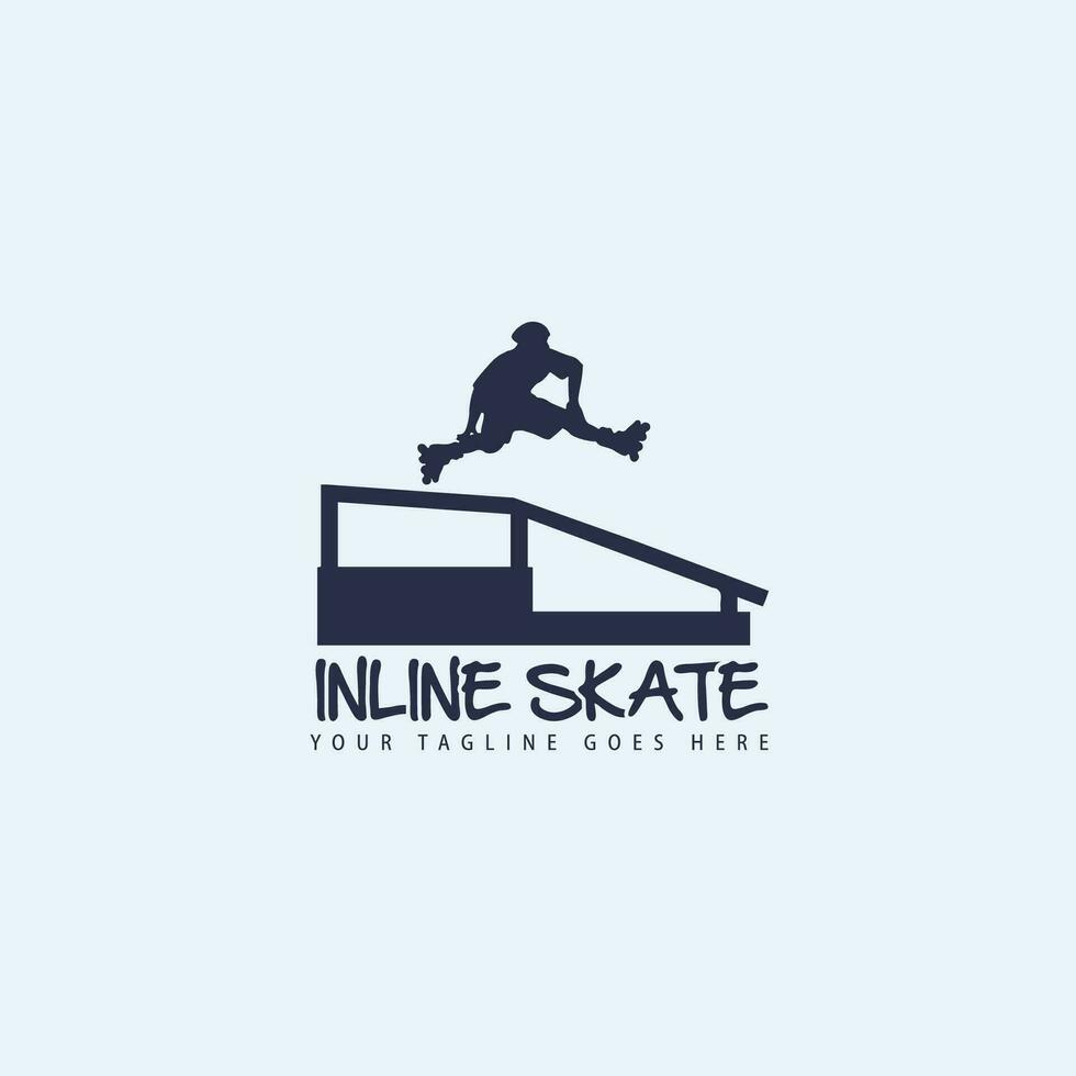 inline skating logo vector