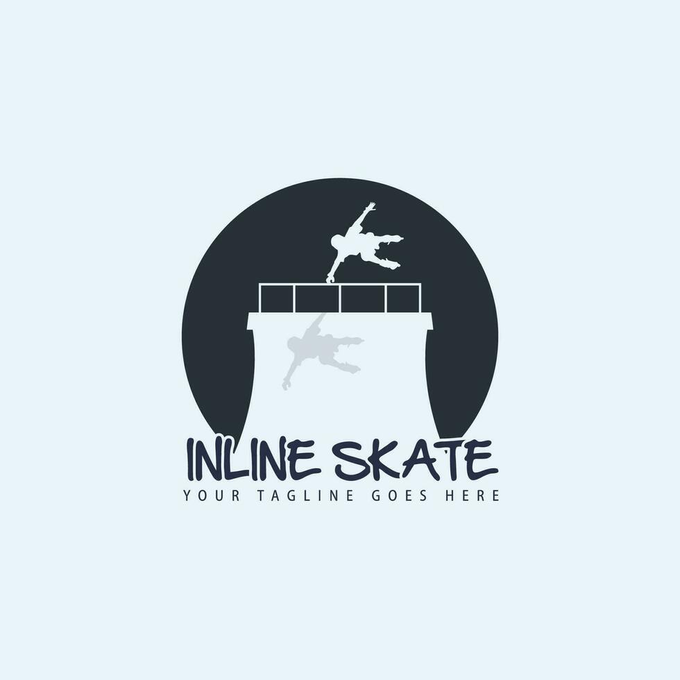 en línea Patinaje logo vector