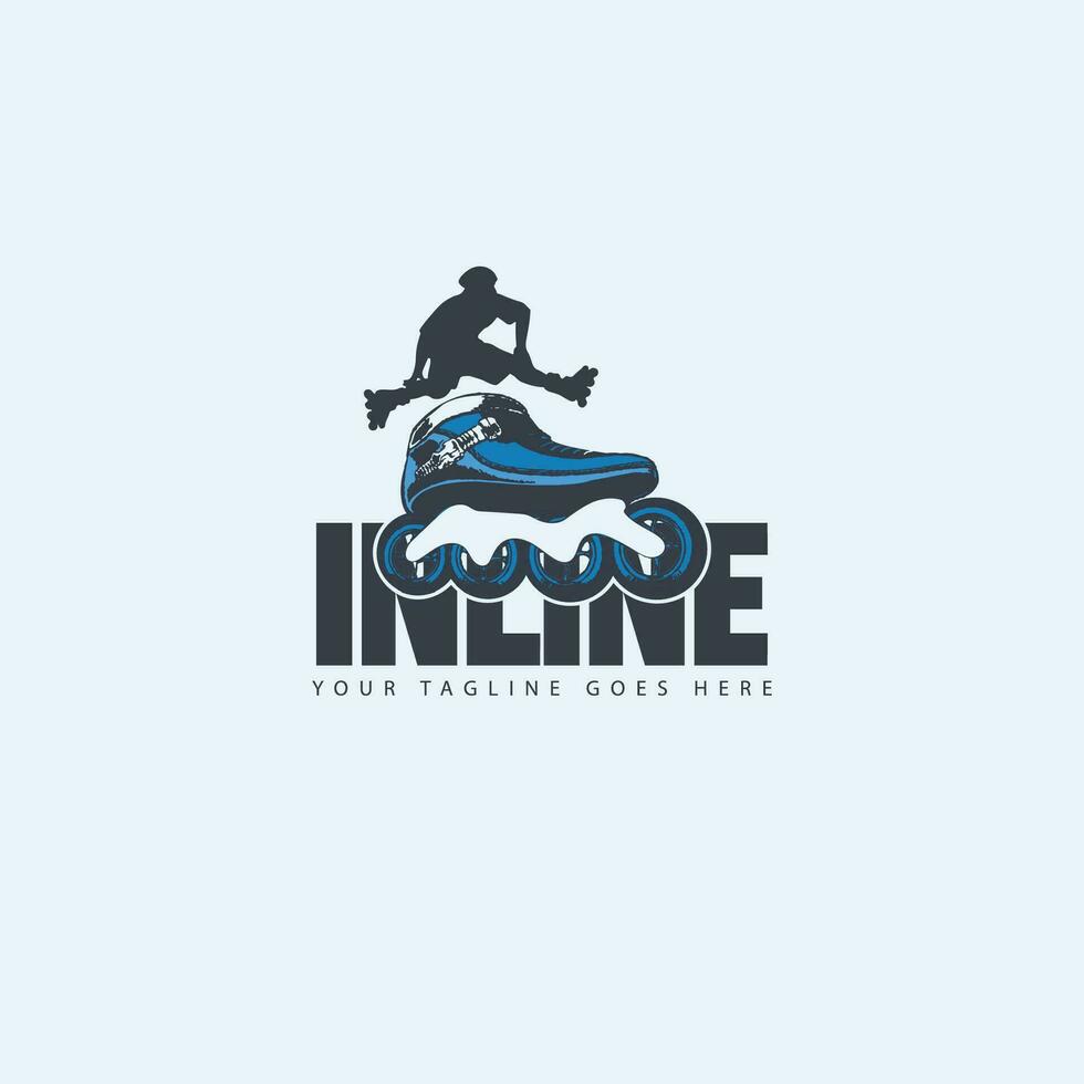 inline skating logo vector