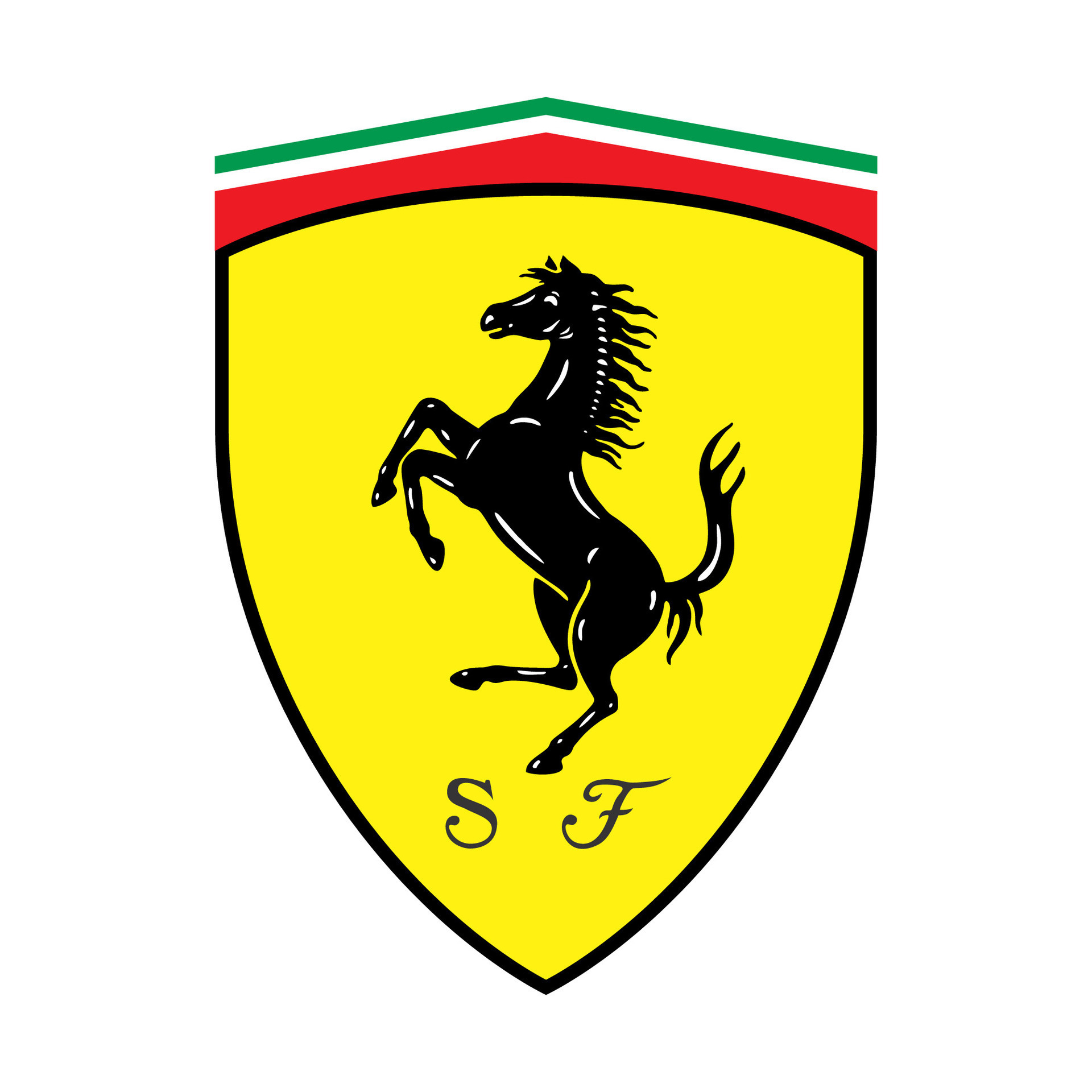 Scuderia Ferrari logo editorial illustration on white background ...