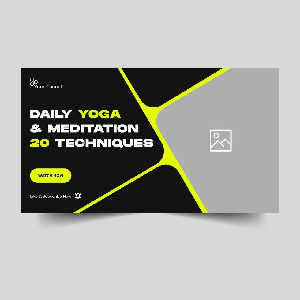 diario yoga y aptitud cuerpo miniatura bandera diseño, completamente editable vector eps 10 archivo formato