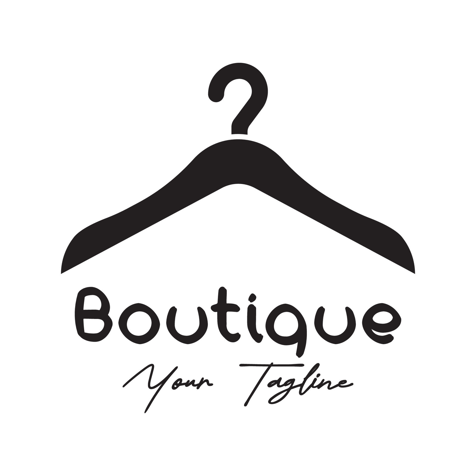 Simple clothes hanger logo design with creative idea 34856954 Vector ...