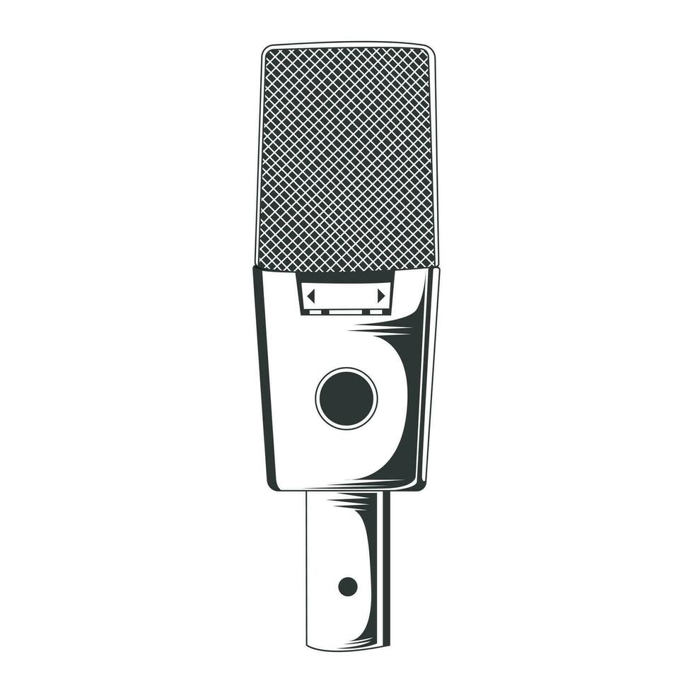 Retro microphone Stock vector Illustration