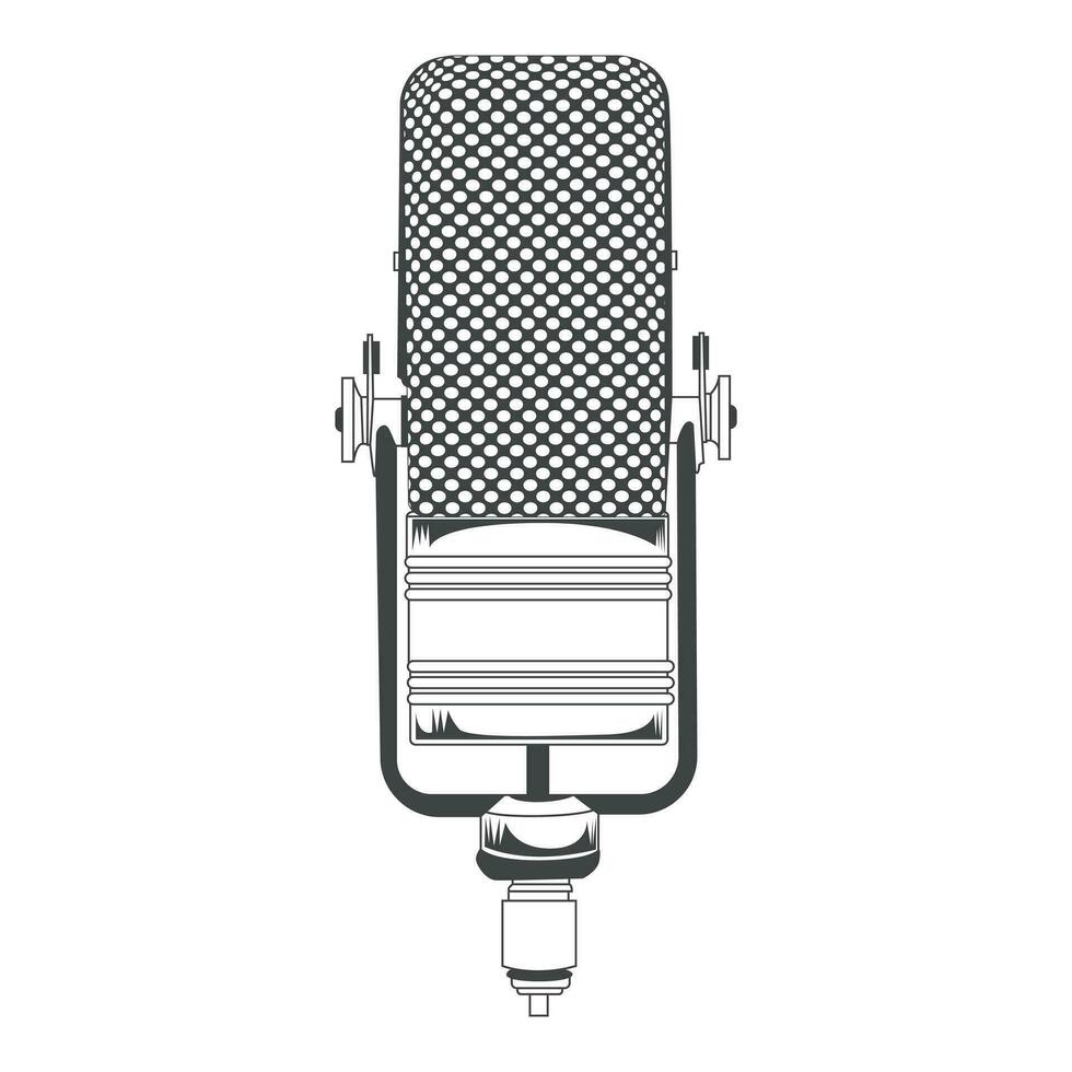 Retro microphone Stock vector Illustration