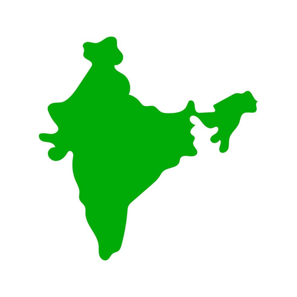 Flat design Indian flag map icon. Vector. vector