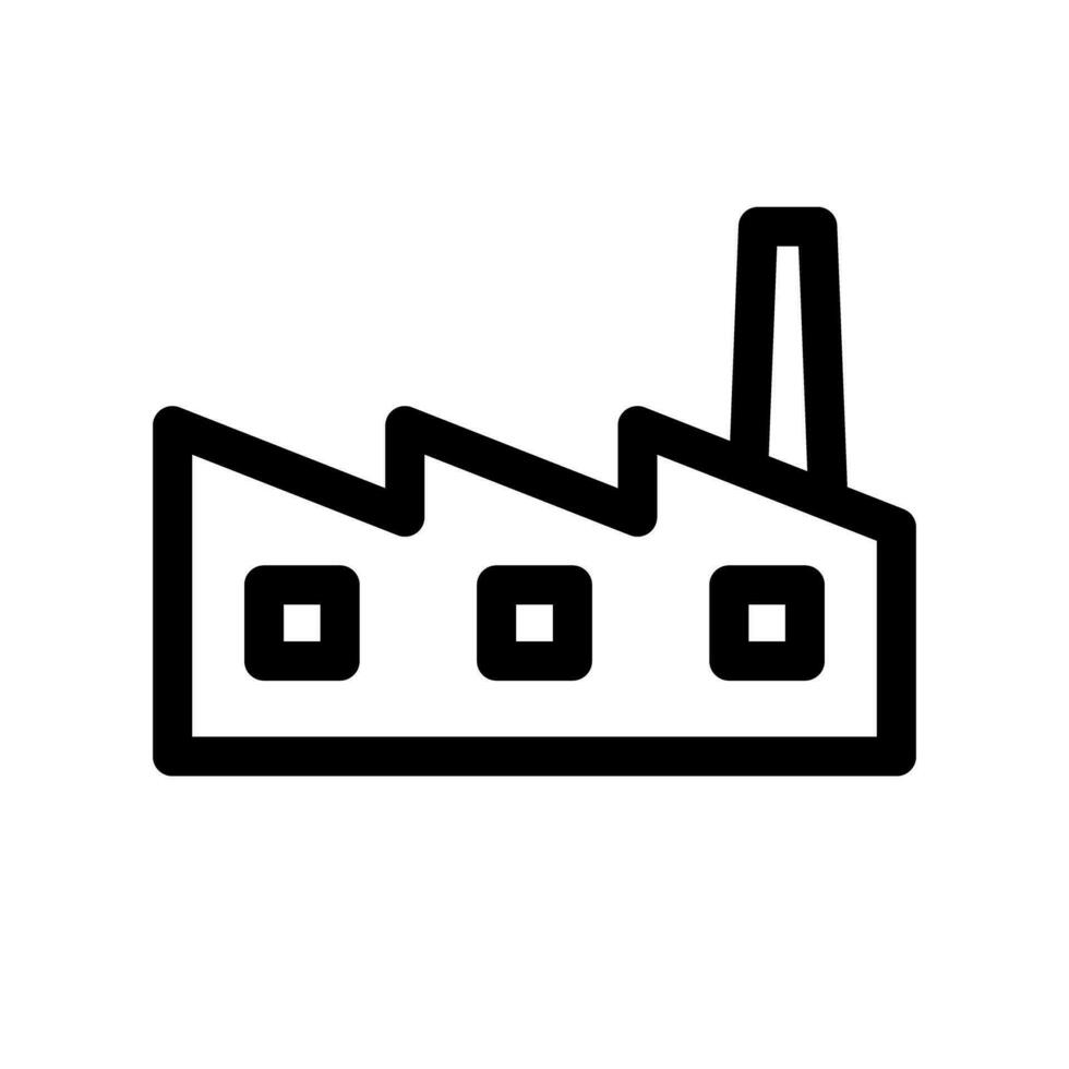 Factory and chimney. Manufacturing building. Vector. vector