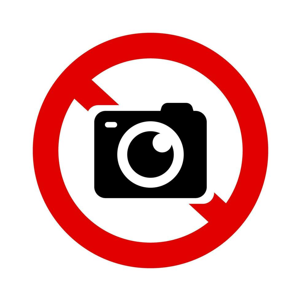 No photography sign. Strictly no photography. Vector. vector