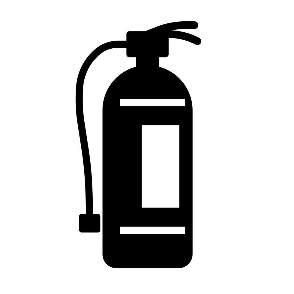 Fire extinguisher silhouette icon. Firefighting. Vector. vector