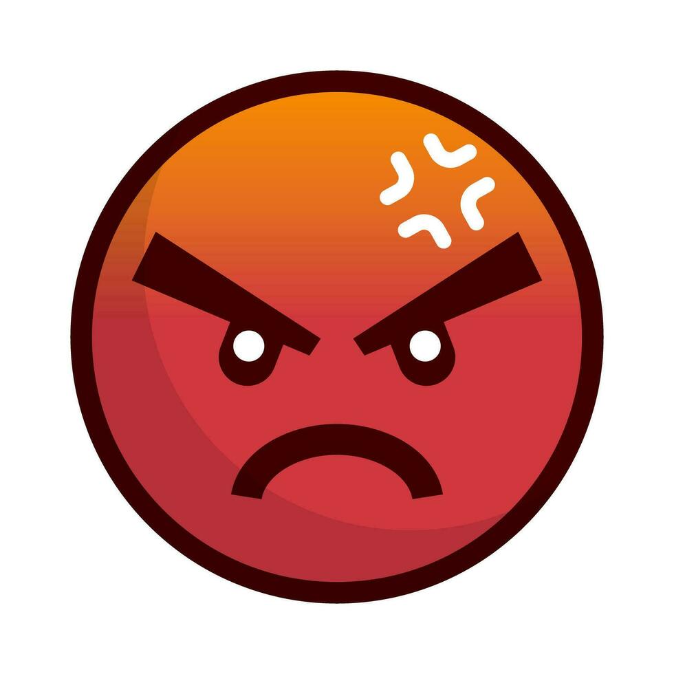 Angry face icon and angry sign. Vector. vector
